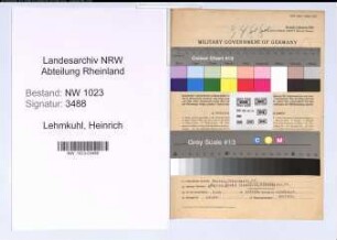 Entnazifizierung Heinrich Lehmkuhl , geb. 21.12.1901 (Milchhaendler)
