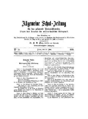 Sechzehn Thesen über die höhere Bildung für das höhere Lehramt