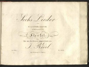 Sechs Lieder von Matthisson