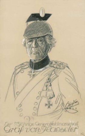 Der 78jährige Generalfeldmarschall Graf von Haeseler