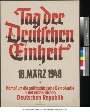 Originaltitel: Tag der Deutschen Einheit 18. März 1948