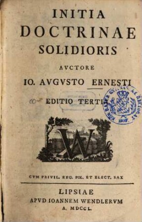 Initia Doctrinae Solidioris