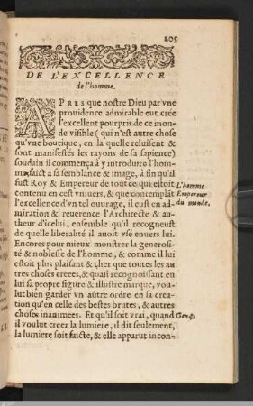Bref Discours De L'Excellence Et Dignité de l'Homme: Text