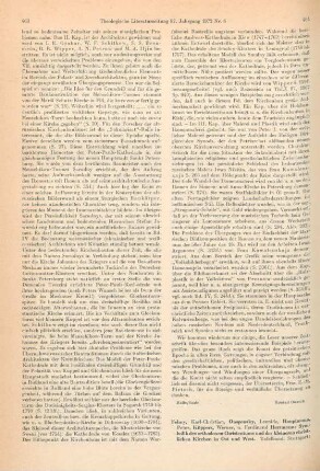464-465 [Rezension] Symbolik des Orthodoxen Christentums und der kleineren christlichen Kirchen in Ost und West