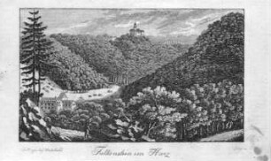 Stammbuchkupfer: Falkenstein im Harz