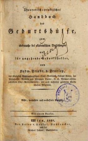 Theoretisch-praktisches Handbuch der Geburtshülfe