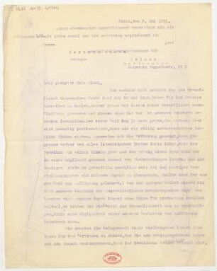 Brief an Hermann Simon : 09.05.1921