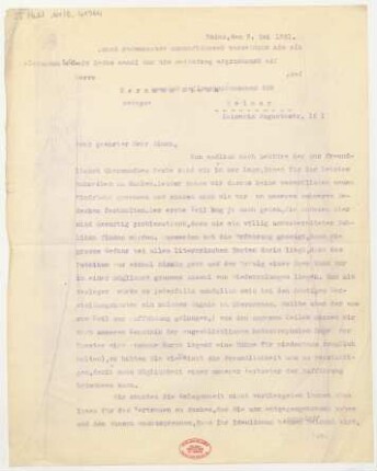Brief an Hermann Simon : 09.05.1921