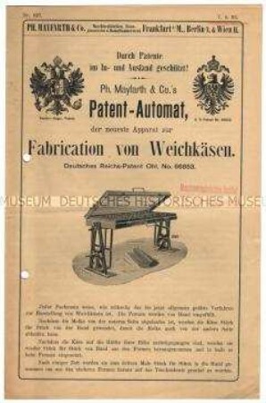 Fabrikations von Weichkäse