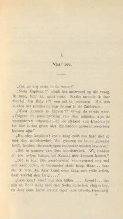I. Naar zee