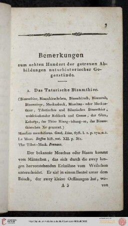 Bemerkungen zum achten Hundert der getreuen Abbildungen neturhistorischer Gegenstände
