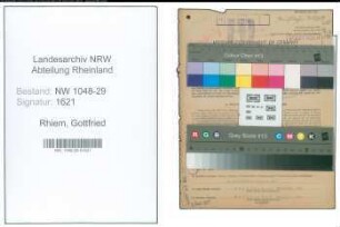 Entnazifizierung Gottfried Rhiem , geb. 03.05.1895 (Beamter)