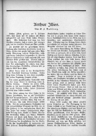 Arthur Illies. Von E. F. Rullberg.