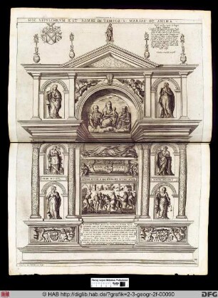 Das Grabmal Papst Hadrians VI. in der Kirche Santa Maria dell’Anima zu Rom.