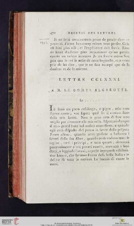 (Lettre CCLXXXI - CCXC)