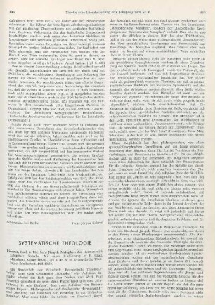 445-447 [Rezension] Ricoeur, Paul, Metapher