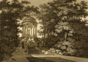 Der Apollo Tempel in dem Churf. Schwetzinger Garten - Le temple d'Apollon dans le jardin Elect. de Schwetzingen