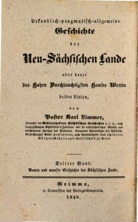 Urkundliche-pragmatisch-allgemeine Geschichte der Neu-Sächsischen Lande oder des Hauses Wettin beider Linien, 3