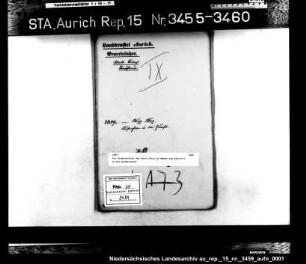 Die Dispensation des Hertz Herz in Esens zum Eintritt in die Krämerzunft