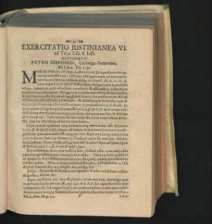 Exercitatio Iustinianea VI. Respondente Petro Eberhardi ...