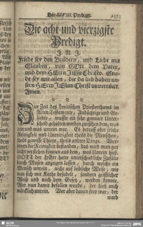 Die acht und vierzigste Predigt
