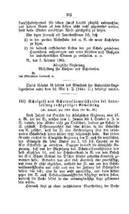 Schulgeld und Schulversäumnißstrafen bei Unterlassung rechtzeitiger Abmeldung : [III. Elementarschulwesen]