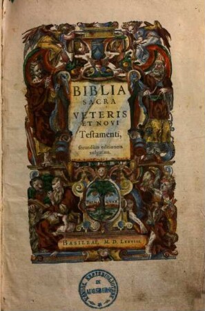 Biblia Sacra Veteris Et Novi Testamenti, secundùm editionem vulgatam, 1. [Genesis - Ecclesiasticus]