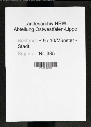 Sterberegister Standesamt Münster