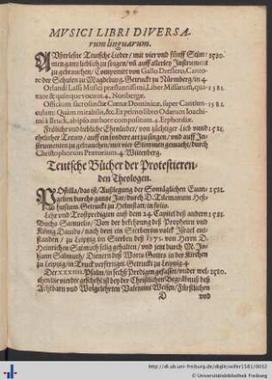 Mvsici Libri Diversarum linguarum.