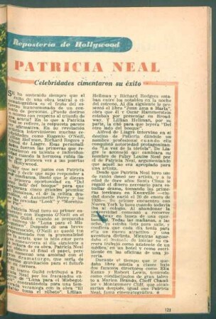 Patricia Neal - celebridades cimentaron su éxito : Repostería de Hollywood