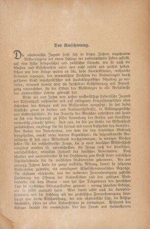 Der Umschwung