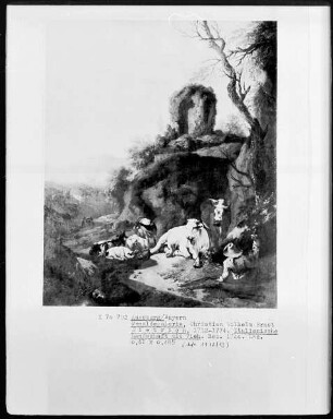 Italienische Landschaft mit Vieh