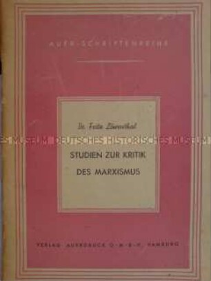 Zur Kritik des Marxismus