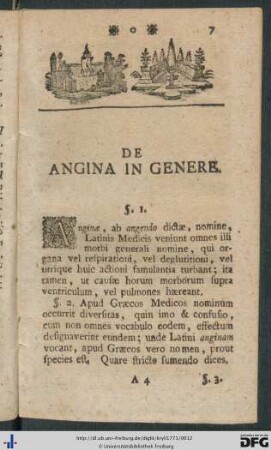 De Angina In Genere.