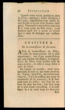 Chapitre II. De la connoissance de soi-même