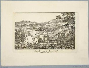 Ansicht von Marienbad, (heute Mariánské Lázně) in Westböhmen, Teil einer Reihe Dresdner Stadtansichten bei F. R. Naumann um 1830