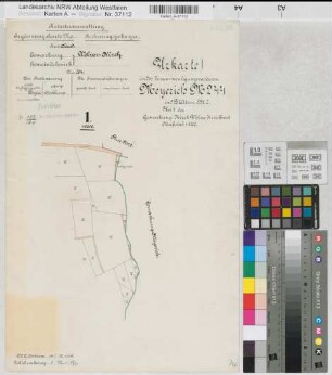 Meyerich (Welver), Zusammenlegung Meyerich, Urkarte I Welver-Kirchsp. Flur 1