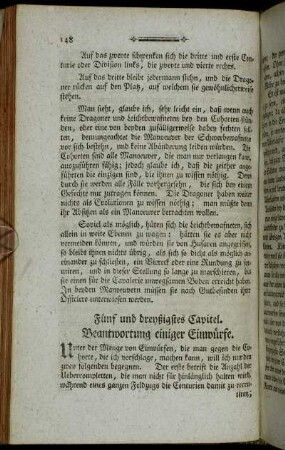 Fünf und dreyßigstes Capitel. Beantwortung einiger Einwürfe.