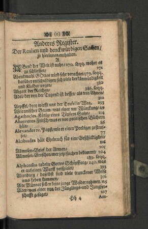 Anderes Register.