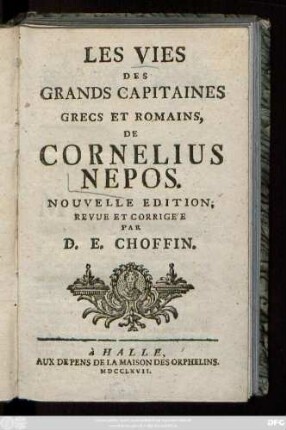 Les Vies Des Grands Capitaines Grecs Et Romains