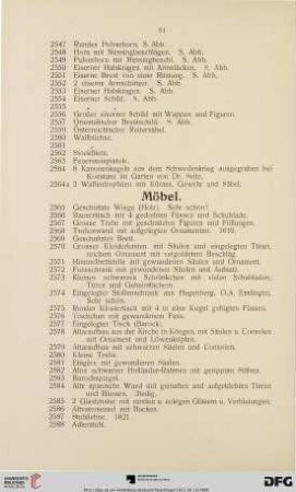Möbel (Nr. 2565-2600)