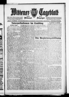Wittener Tageblatt : verbunden mit der Annener Zeitung