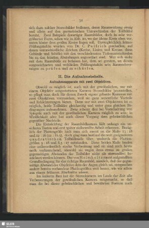 Aufnahmeapparate mit zwei Objektiven