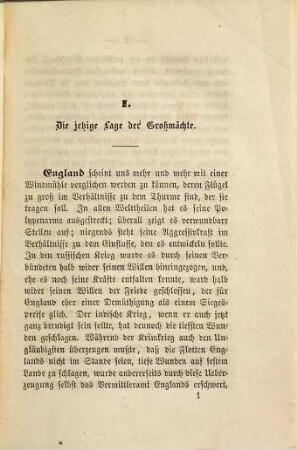 Studien zur gegenwärtigen Lage Europas