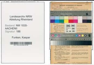 Entnazifizierung Kaspar Funken , geb. 09.03.1909 (Lohnbuchhalter)