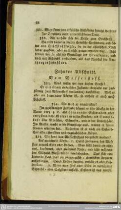 Zehnter Abschnitt. Vom Wasserstoff
