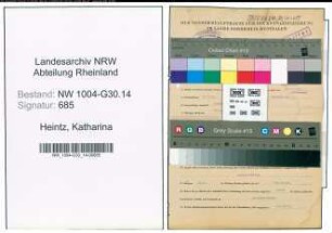 Entnazifizierung Katharina Heintz , geb. 29.05.1911 ()