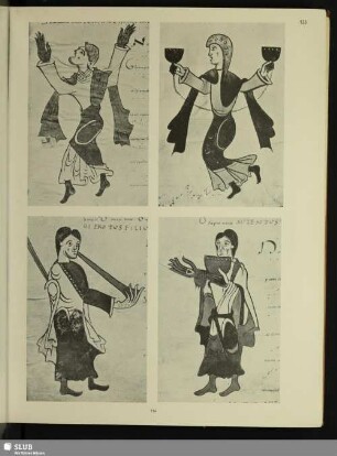 [114. Tropenbuch mit Musikantendarstellung aus der Abtei Saint-Martial in Limoges, 11. Jahrh.]
