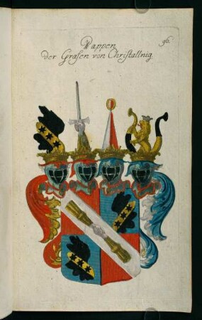 96r-96v, 96. Wappen der Grafen von Christallnig