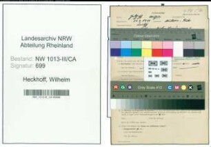 Entnazifizierung Wilhelm Heckhoff , geb. 21.07.1910 (Schlosser)